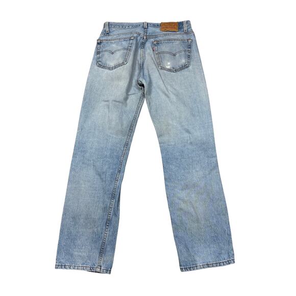 Vintage 90s Levi's 501 Straight Leg Distressed Jeans 31x30 Made in USA - Picture 1 of 11